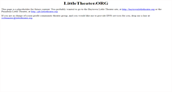 Desktop Screenshot of littletheater.org