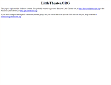 Tablet Screenshot of littletheater.org